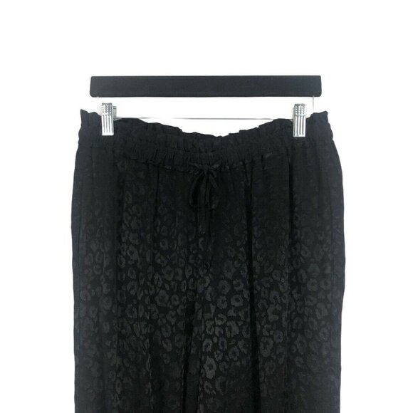 Rachel by Rachel Roy Womens Size Medium Black Animal Print Drawstring Pants - Picture 2 of 5